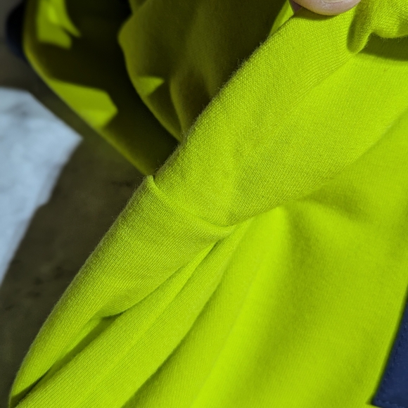 Lauren Ralph Lauren Lime Green Blue Trim Terry Quarter Zip Hoodie Size Small GUC - Picture 14 of 16